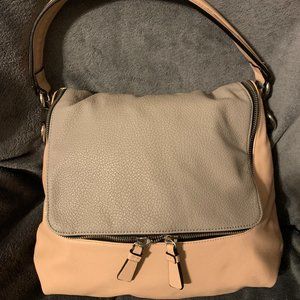 Neiman Marcus Pink/Taupe Leather Handbag